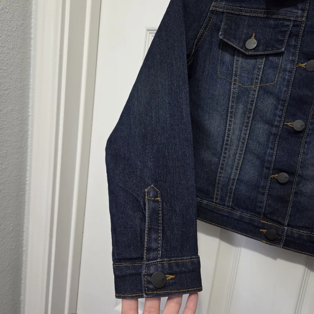 The Children's Place Girls Dark Wash Denim Long Sleeve Jacket Size Large (10/12)